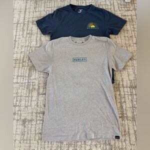 Hurley Navy and Gray Short Sleeve Tees